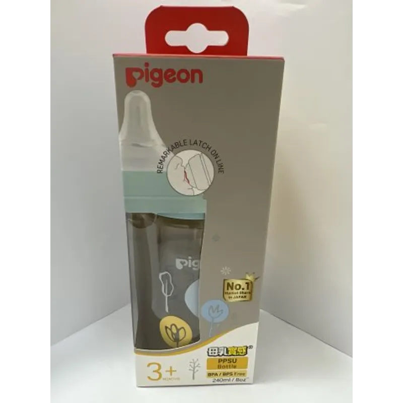 398 Pigeon八安寬口PPSU花奶瓶3+240ml