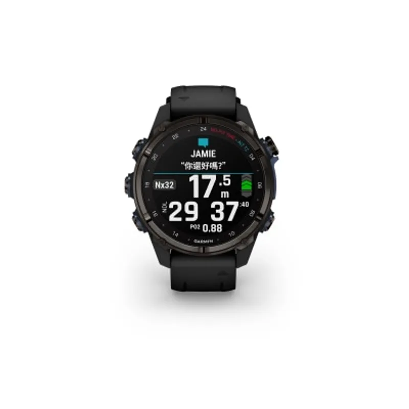 Garmin Descent MK3si Sapphire Carbon Gray DLC Titanium with Black Silicone – 43mm 智能手錶
