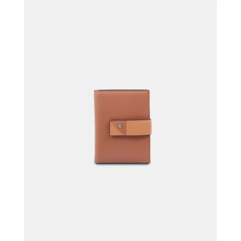 Two-Tone Flap Wallet – CARAMEL & TAN