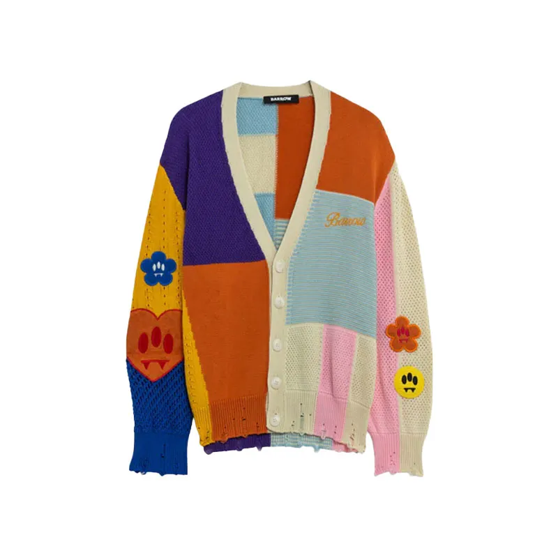 BARROW 彩色拼接针织外套