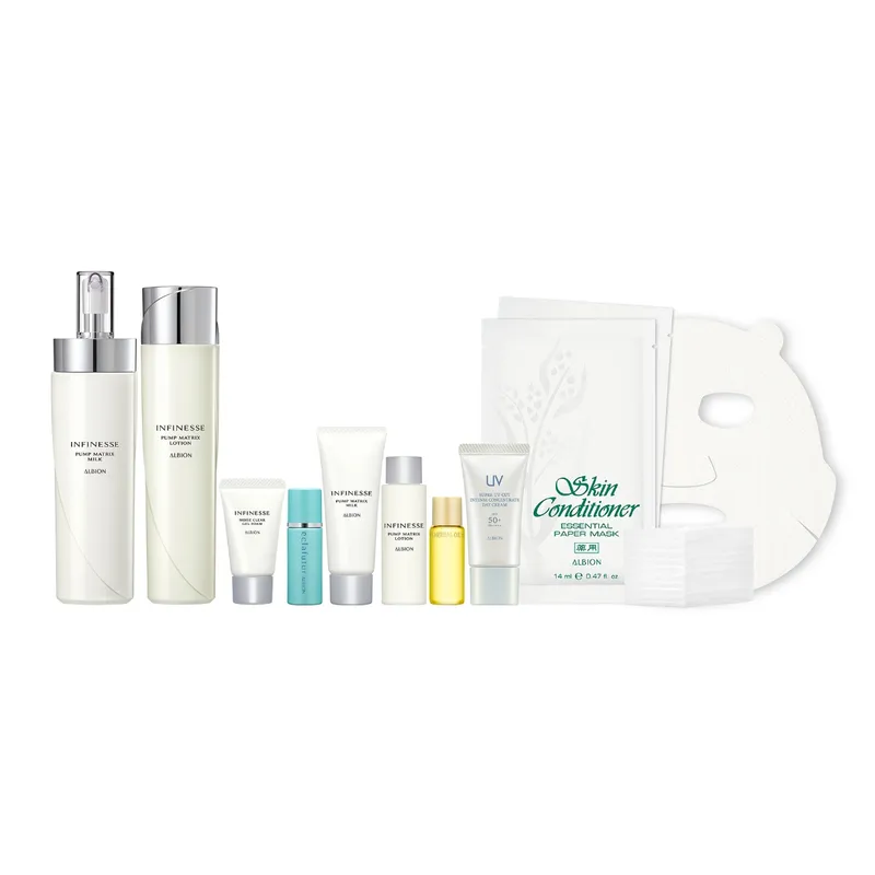 ALBION 3D胶原紧致先乳后水套装