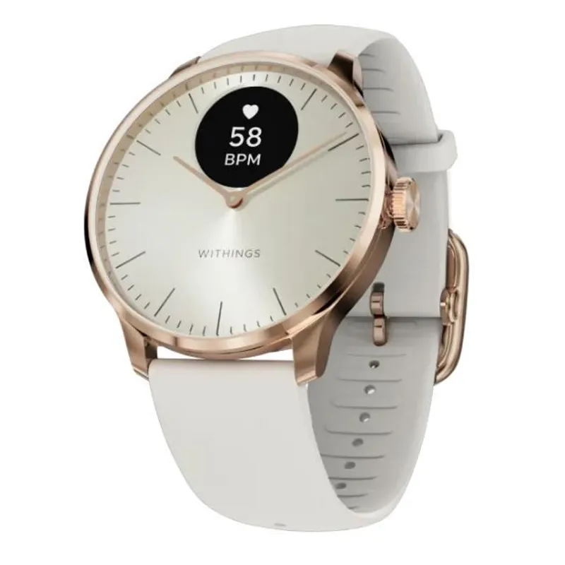 WITHINGS 智能腕錶(玫瑰金白色) SCANWATCHLIGHT/37MM/ROSEGOLDWHITE
