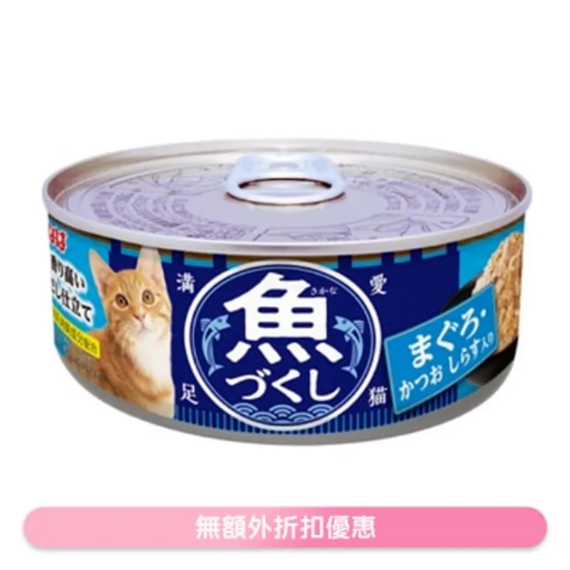 INABA 魚盛 吞拿魚·鰹魚 白飯魚 貓罐頭 (60g) 667343