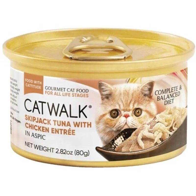 CATWALK 鰹吞拿魚 + 雞肉- 貓罐頭(80g)- Catwalk