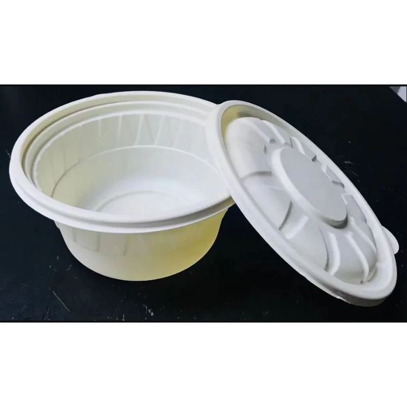 #HB-Y1000 1000ml 環保玉米澱粉圓碗連蓋（可降解；183x71mm）
