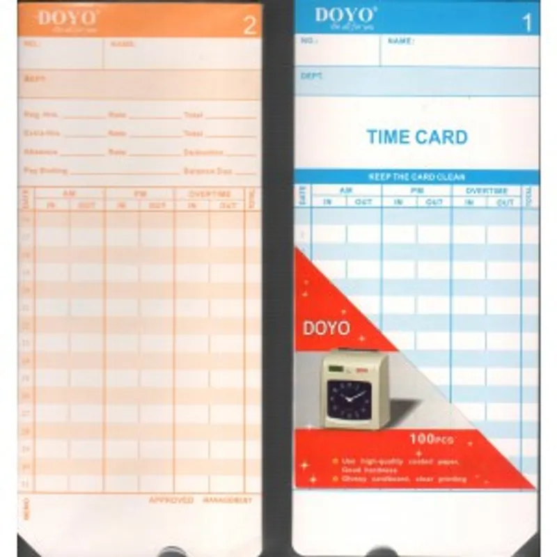 DOYO 打卡鐘/考勤機用工咭 100張裝