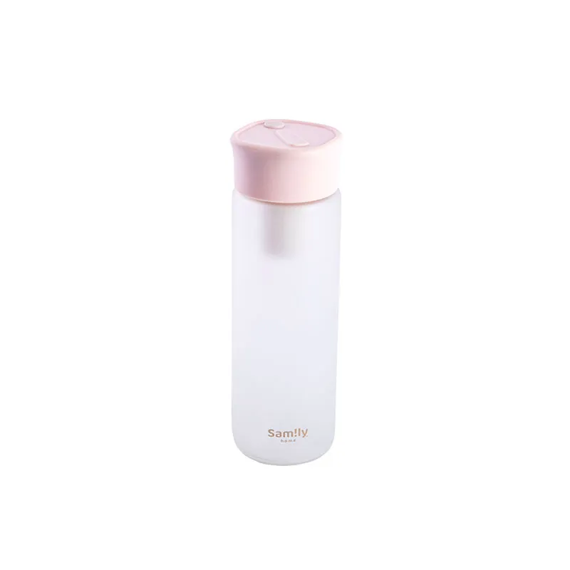 Samily 450ml 硅胶丝感涂层玻璃泡茶杯 - 粉红