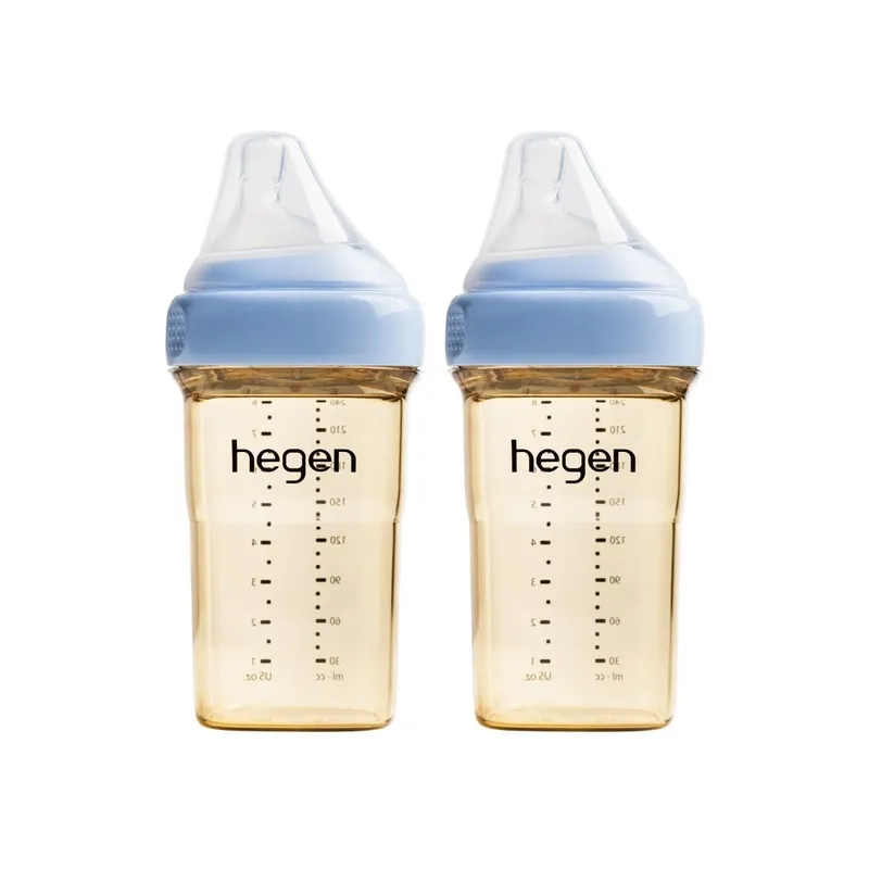 Hegen – PCTO™ PPSU多功能寬口奶瓶 240ml/8oz (2支裝) 藍色