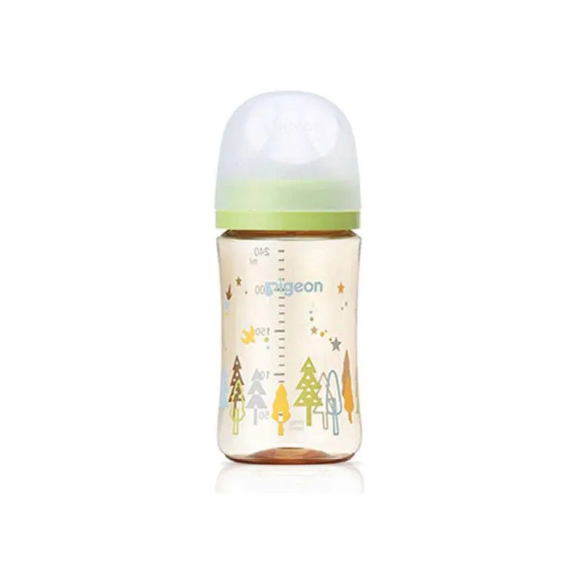Pigeon Deco母乳实感奶瓶240ml/8oz(PPSU)绿色