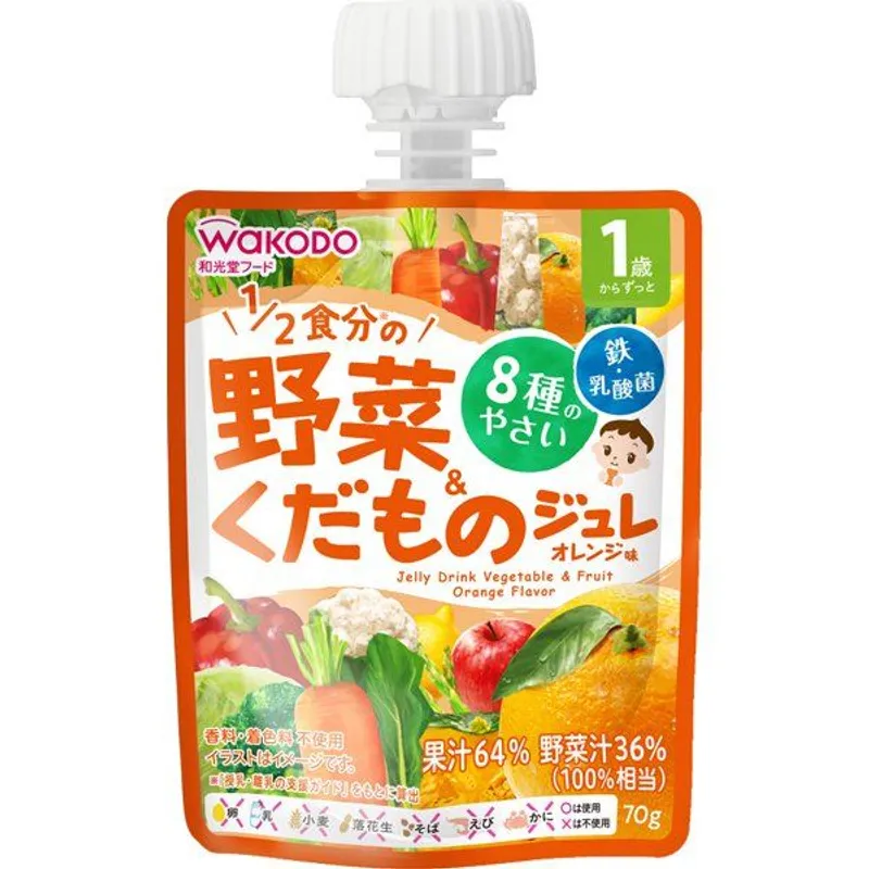 和光堂1歲起橙味雜菜及雜果果凍 70克
