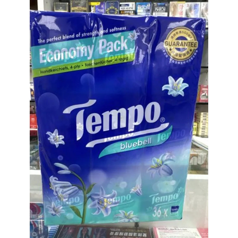 Tempo得寶迷你裝紙巾（藍風鈴）36包