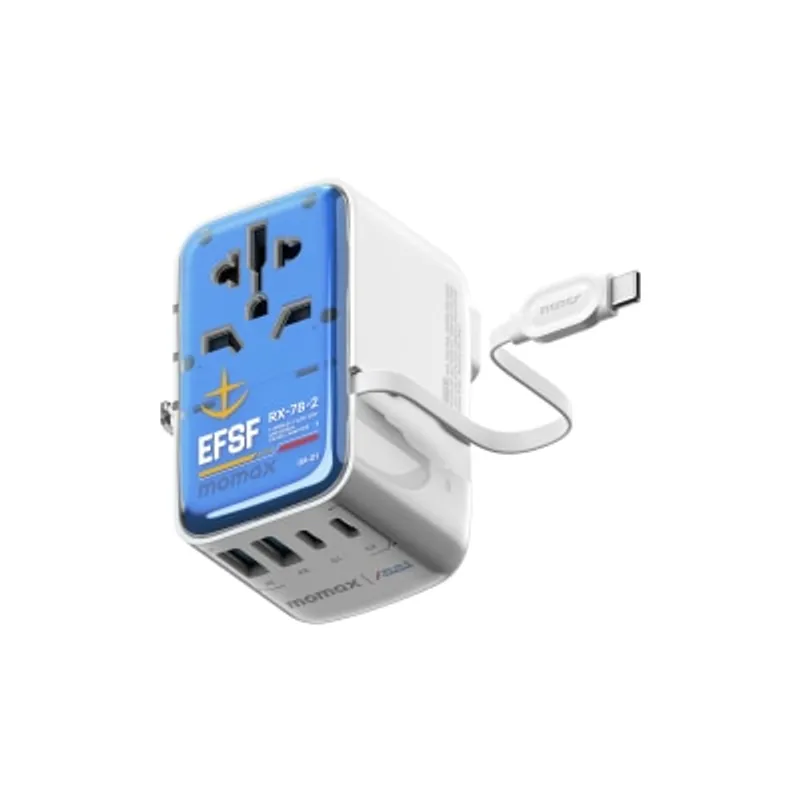 Momax 1-World+ Flow 35W 4-插口 內建 USB-C 充電線