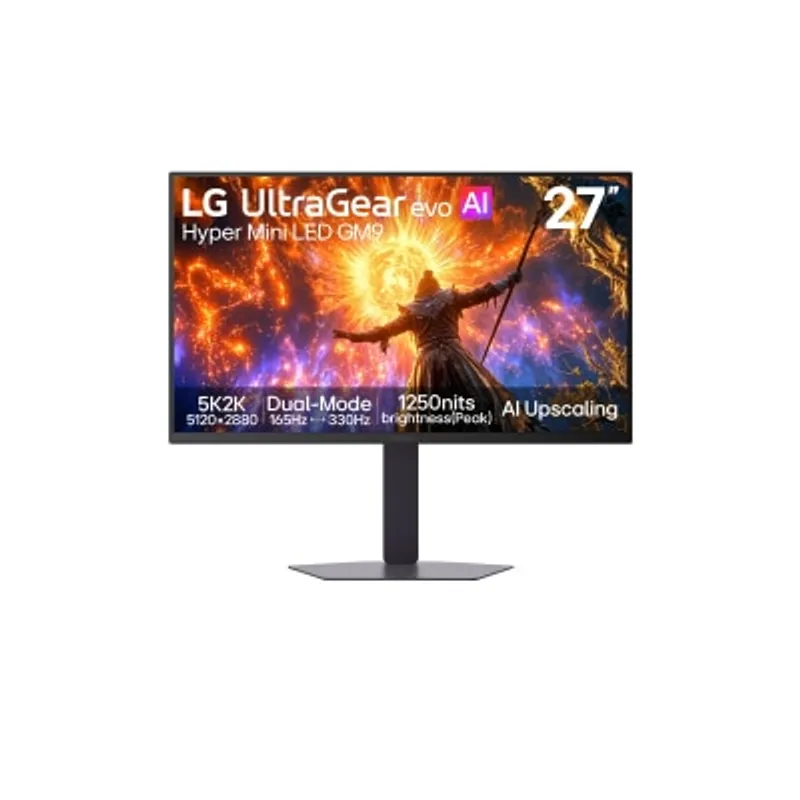 LG 樂金 UltraGear™ evo AI GM9 27GM950B-B 27" Hyper Mini LED 5K 165Hz 電競顯示屏