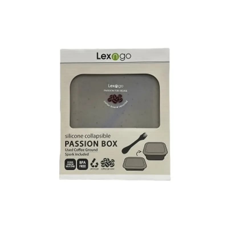 Lexngo 咖啡渣矽膠蓋可摺疊食物盒(中)