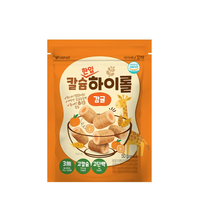 IVENET贝贝 营养加钙迷你谷物卷 (柑橘味)50克