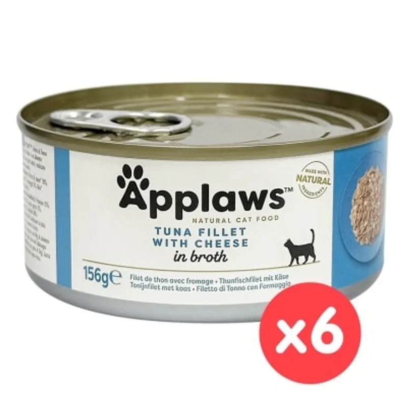 APPLAWS 貓罐頭 - 吞拿魚&芝士 (156g x 6) Applaws