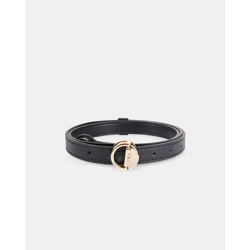 🌽 Corn Leather Belt – BLACK