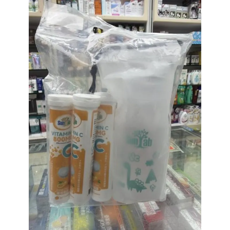 SunTab維C泡騰片20粒(3瓶裝+恐龍瓶)