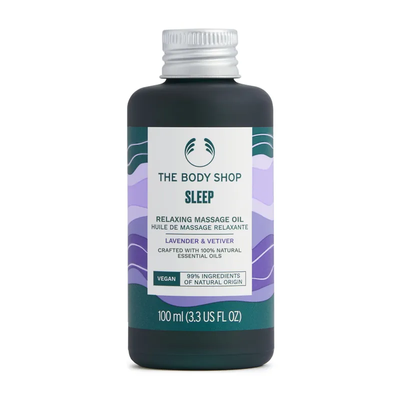 THE BODY SHOP 酣睡薰衣草香根草按摩油