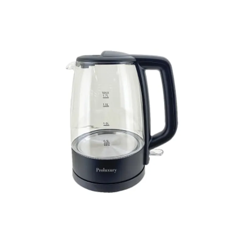 Proluxury PKT908017玻璃電熱水壼1.7L-（黑色）(英國STRIX 溫控器)