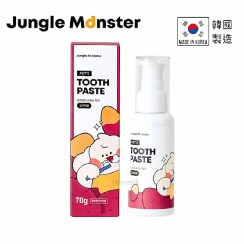 Jungle Monster 韓國製蕃薯味寵物牙膏 護齒凝膠 70克 (貓狗適用) (商家直送-5個工作天內送到府上；滿$500免運)
