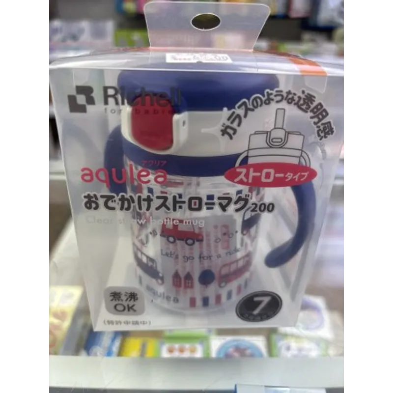 Richell 7個月起 Aqulea吸管式飲水杯( NB ) 200ml