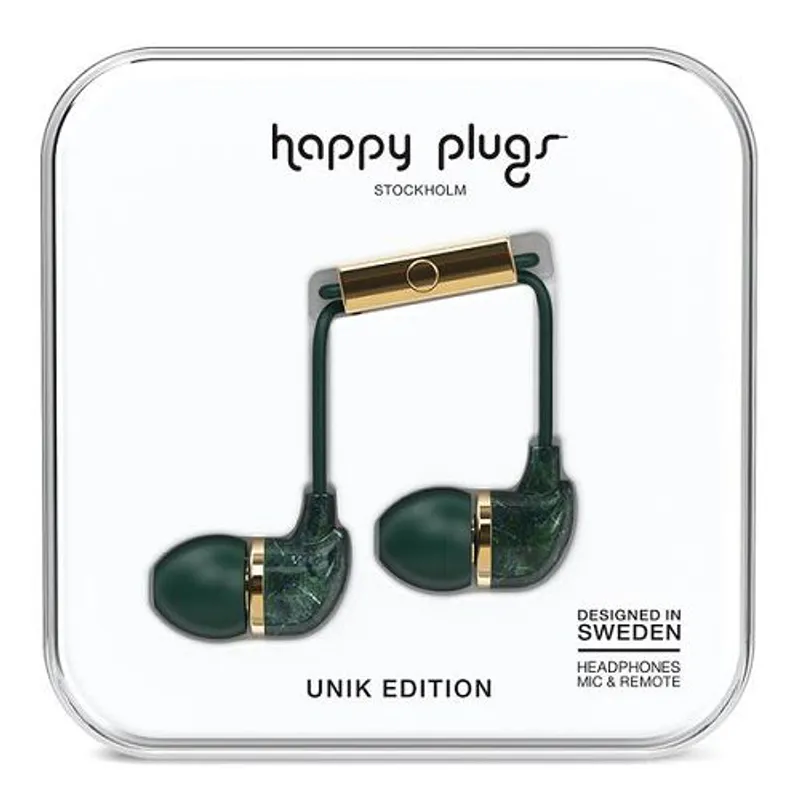 HappyPlugs In-Earphone Green Marble