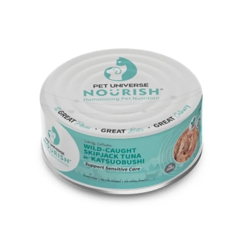 PETUNIVERSENOURISH 活力 吞拿魚 + 鰹魚乾（啫喱）- 抗敏配方（70g）貓罐 080602