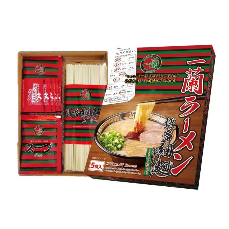 日本一兰拉面直条拉面 (附一兰特制秘传辣粉) 5食入645克