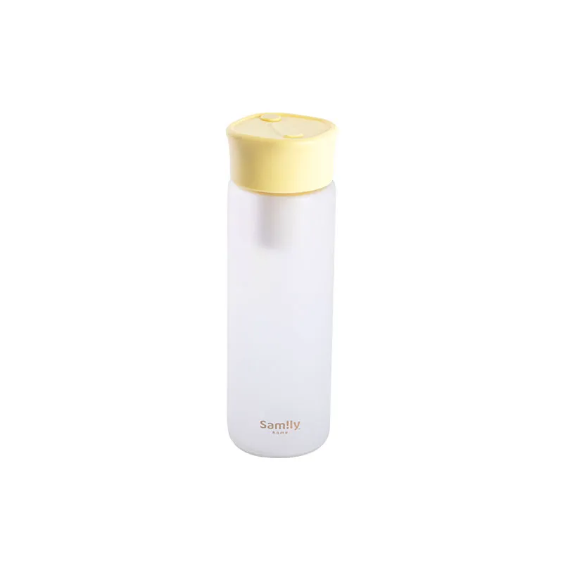 Samily 450ml 硅胶丝感涂层玻璃泡茶杯 - 粉黄
