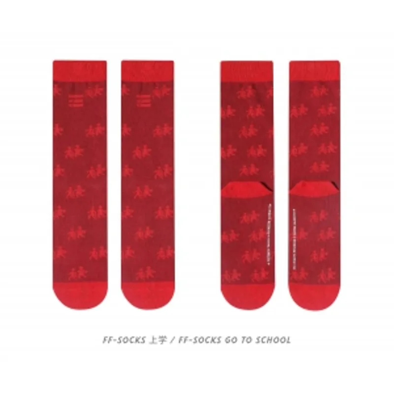 FAITH FEARLESS 襪子 上學 紅色 筒長：21cm 腳底：19cm 碼數：均碼（36~42）
