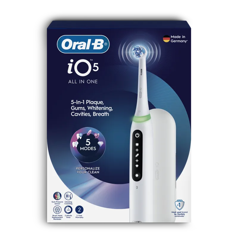BRAUN 充電電動牙刷+4刷頭 iO5 + 4 Refills白色