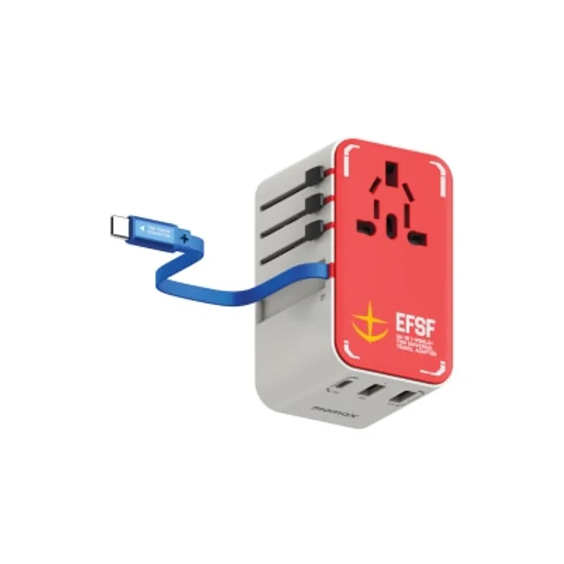 Momax 1-World+ 70W GaN 3-插口 內建 USB-C 充電線 + AC 旅行充電插座 - UA18 充電器