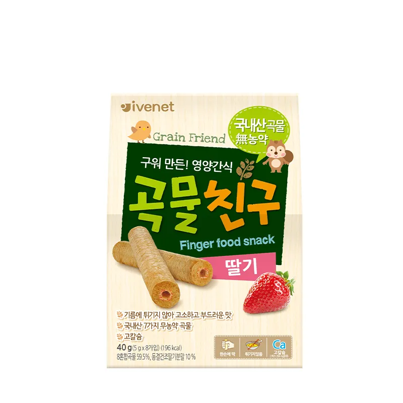 IVENET贝贝 糙米手指饼(草莓味)40G