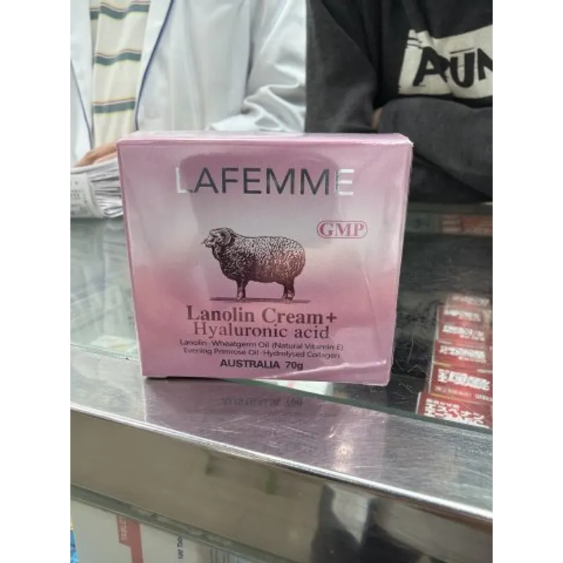 LAFEMME綿羊油70G(玻璃瓶)粉色