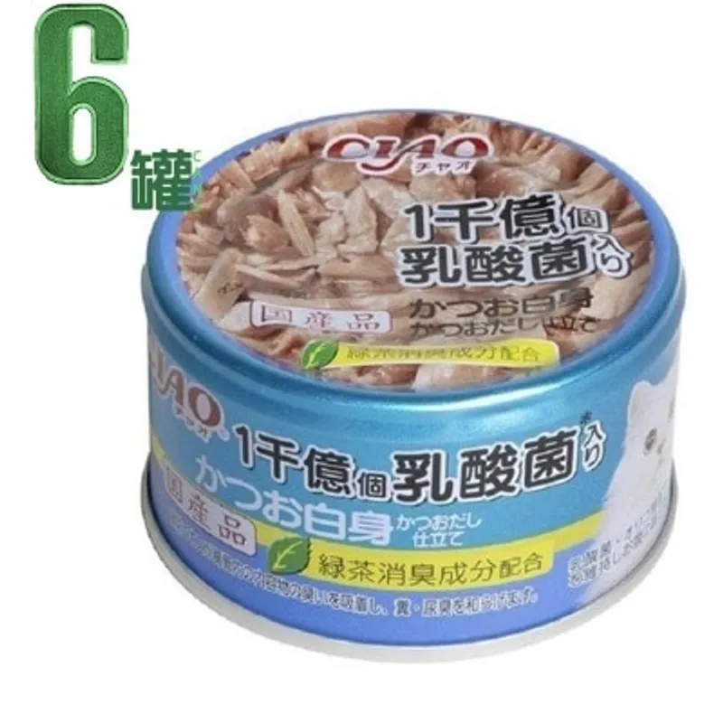 INABA 1千億乳酸菌 鰹魚 鰹魚湯(85gx6) 貓罐頭 A-135x6