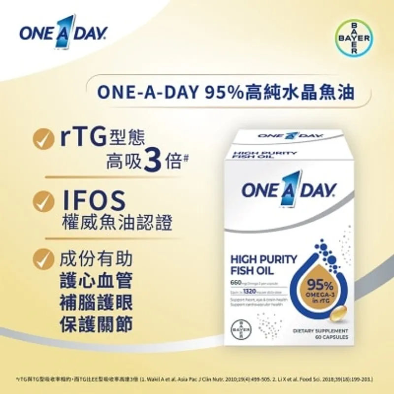 ONE A DAY One A Day® 95% 高純水晶魚油