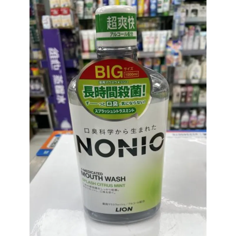 獅王NONIO口腔殺菌漱口水 柑橘薄荷1000ml(綠色)