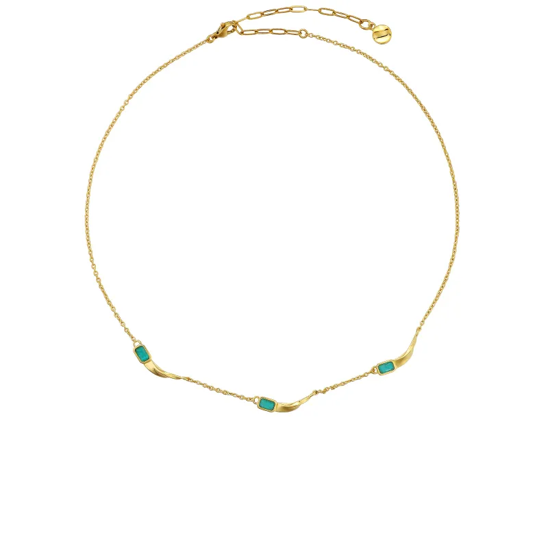Ice Blue Crystal Fully Paved Necklace