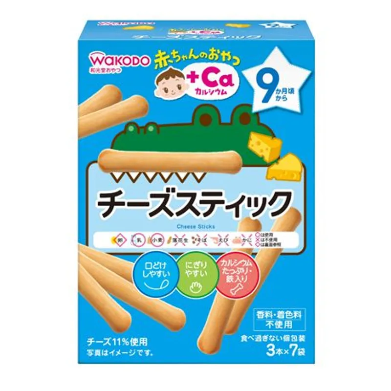 和光堂芝士乳酪加鈣手指餅 (3枚X7袋)