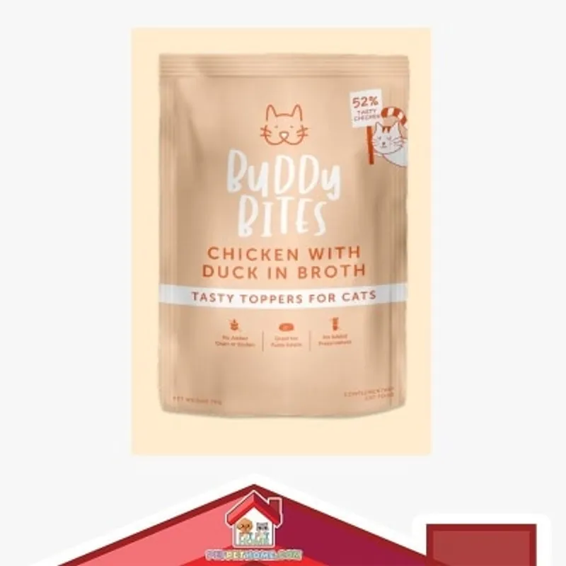BUDDY BITES Buddy Bites 貓貓營養濕糧湯包 70g x 12包 (原箱)