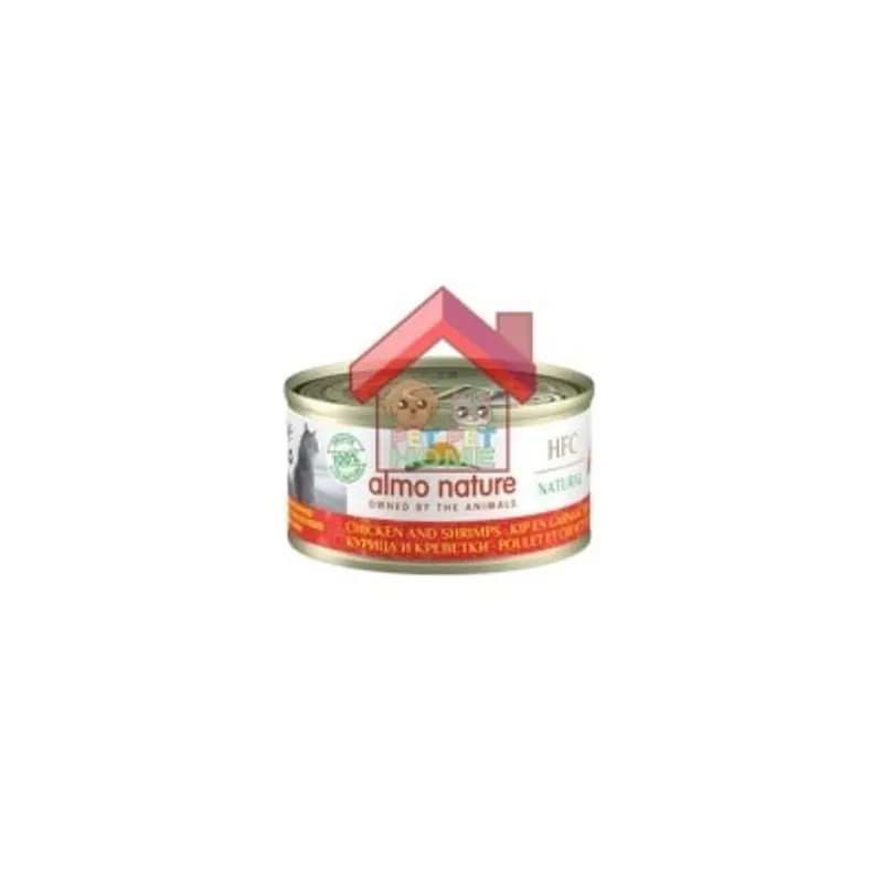 almo nature HFC Natural - 鮮蝦雞肉 貓罐頭 70g [9024]