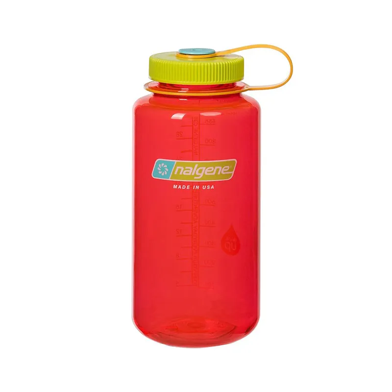 Nalgene美国宽嘴水樽 1000cc 石榴红色