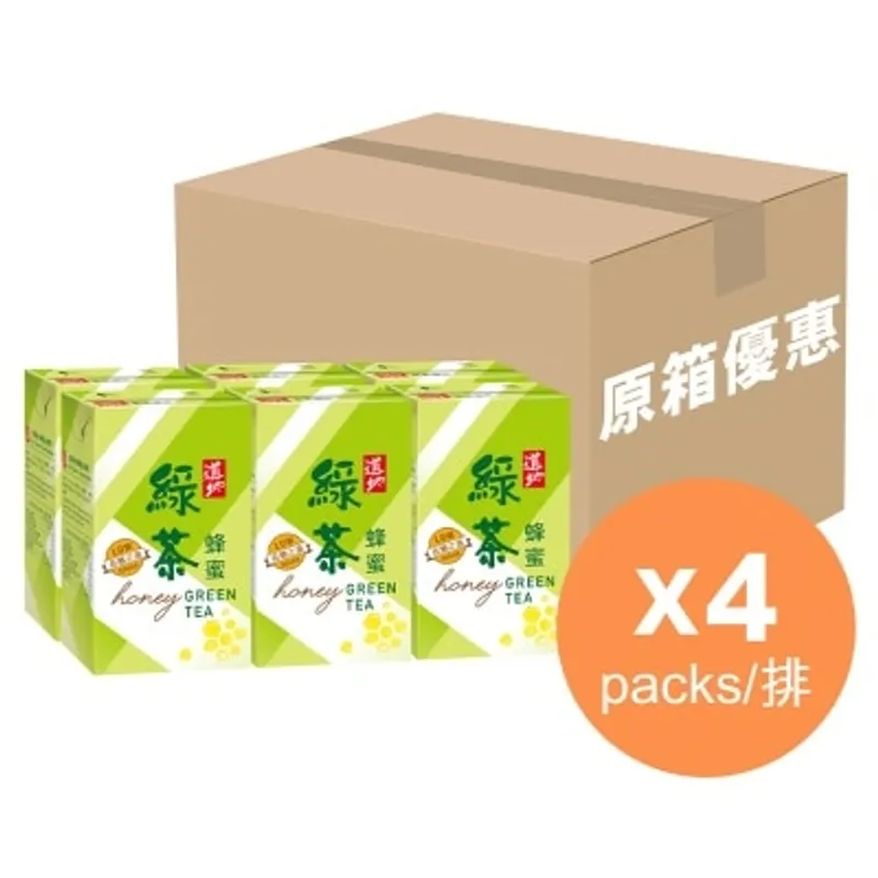 道地 蜂蜜綠茶250毫升 6包裝x4 (原箱)