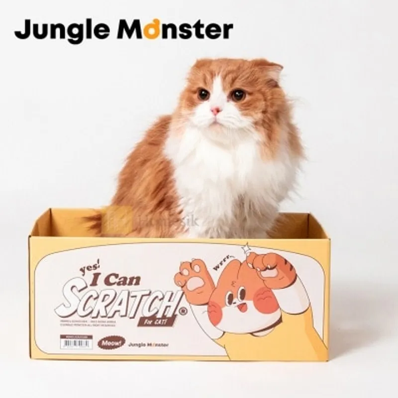 Jungle Monster 復古盒子型貓抓板 (連貓抓板2塊) (商家直送-5個工作天內送到府上;滿$500免運)