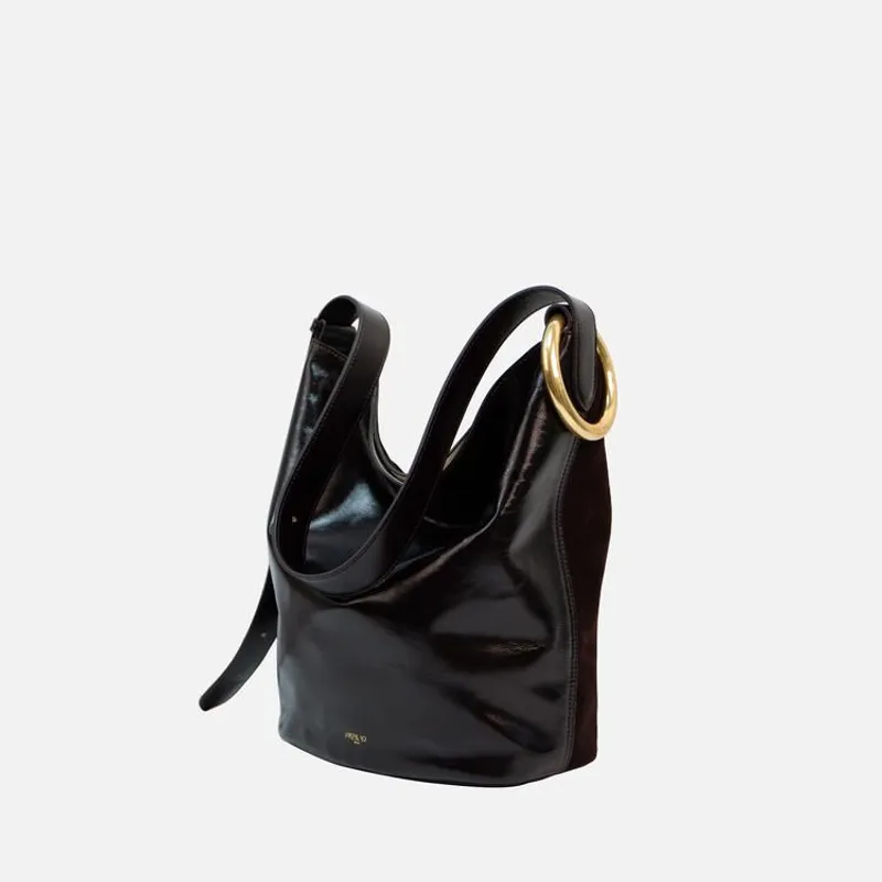 APEDE MOD Floral Bucket Bag Rock Black 水桶包