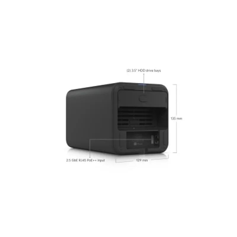 UBIQUITI Ubiquiti UNAS-2-B 網絡儲存伺服器 (2 x 3.5" SATA / 4GB / Desktop / UniFi OS)(HD-UUNAS2B)
