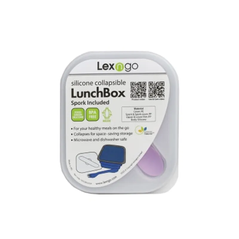 Lexngo 矽膠可摺疊麵條盒連餐具