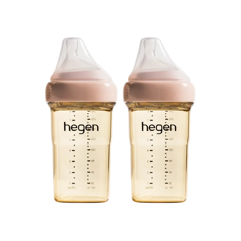 Hegen – PCTO™ PPSU多功能寬口奶瓶 240ml/8oz (2支裝) 淡紫色