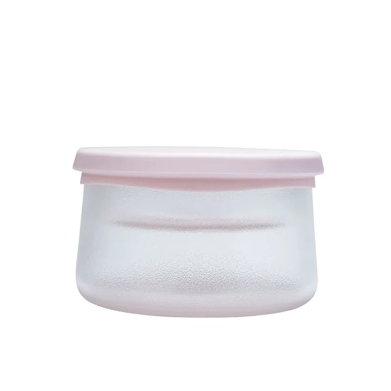 Samily 950ml 硅胶涂层玻璃食物储存盒 - 粉红